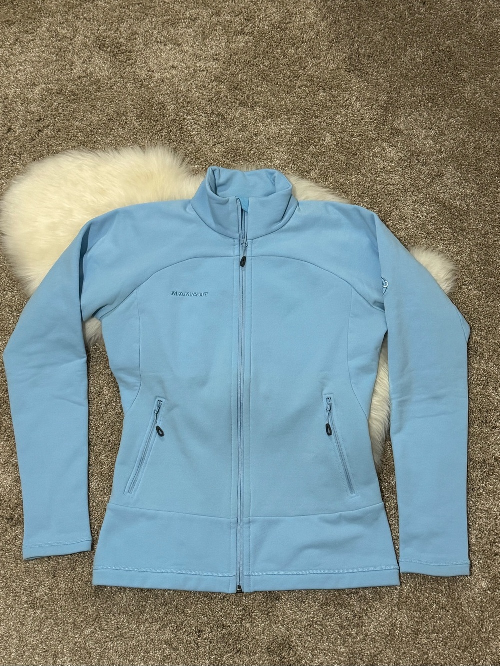 Mammut Women's Pale Blue Full-Zip Athletic Jacket Size S